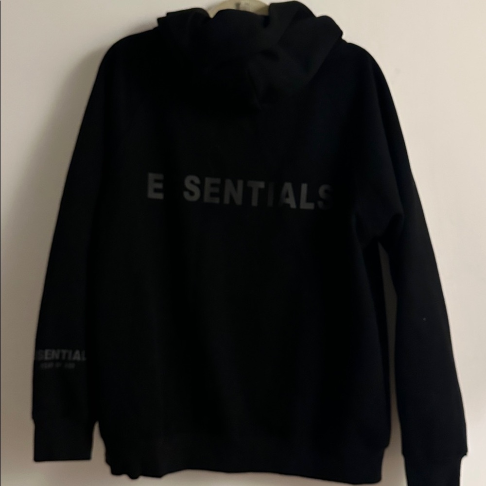ESSENTIALS Fear of God Full Zip Hoodie Black Men’s Medium NWOT